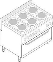 6-Hotplate Electric Oven