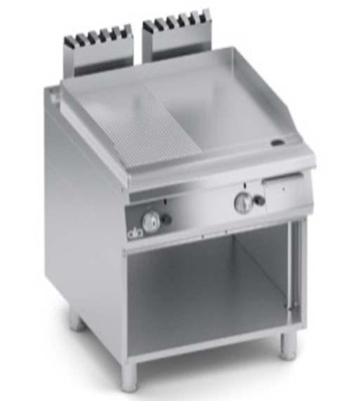 Half Ribbed Half Flat Gas Griddle