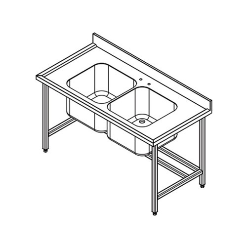 حوض مطبخ مزدوج 2 عين