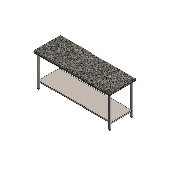 Stainless Steel Table with Granite Top